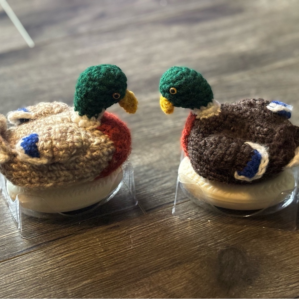 Handcrafted Bird Cozy - Green and Brown